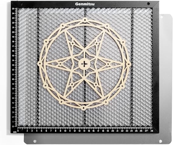 Genmitsu Honeycomb Laser Bed, 12.4" x 11.1" Perfect fit for Kortek Laser Engraver and Cutter Machine, Laser Engrave Accessories Bed Table for Fast Heat Dissipation and Desk Protection
