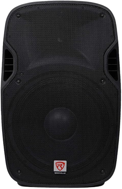 Rockville SPGN154 15" Passive 2-Way DJ PA Speaker, 4 Ohm, ABS Cabinet | 1600W Peak / 400W RMS, Lightweight, 1.35" Titanium Driver, SpeakON I/O, 35mm Pole Mount, Floor Monitor Use, 128dB SPL