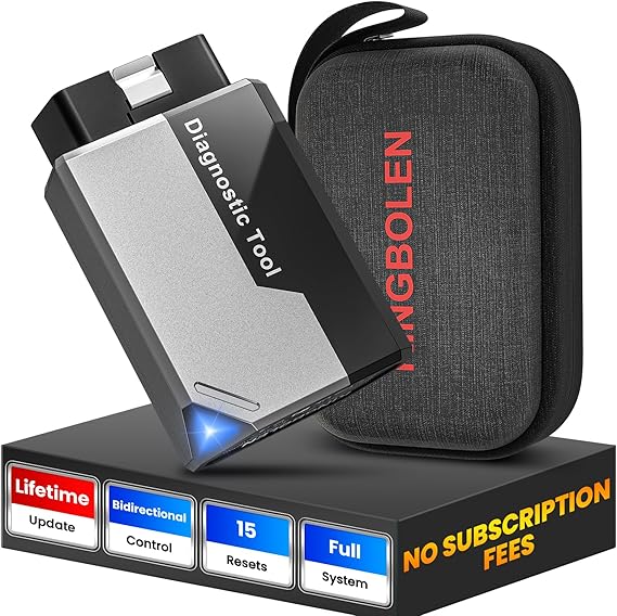KINGBOLEN Ediag Elite OBD2 Code Reader Bluetooth,Wireless All System OBD2 Scanner with Active Tests,15 Resets Serivces,Car Diagnostic Tool for iOS & Android,All Software Lifetime Update.
