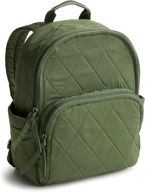 Vera Bradley Women's Polyester Twill Small Banbury Backpack, Bronze Green, One Size