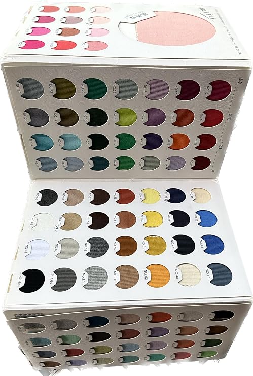 TinaKim Ribbing Fabric, Elastic Band for Jackets, Hoodie Waistbands Collar Cuffs Sewing Material (Sample Books)
