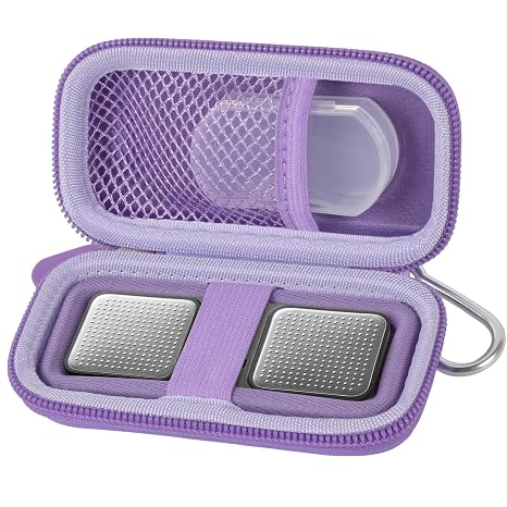 PAIYULE Heart Rate Monitor Case for AliveCor for KardiaMobile 1L/6L/6L Max | Hard EKG Monitor Bag for Cardiac Heart Rate Monitor,Travel Personal Monitor Storage Bag,with Pill Box & Carabiner,Purple