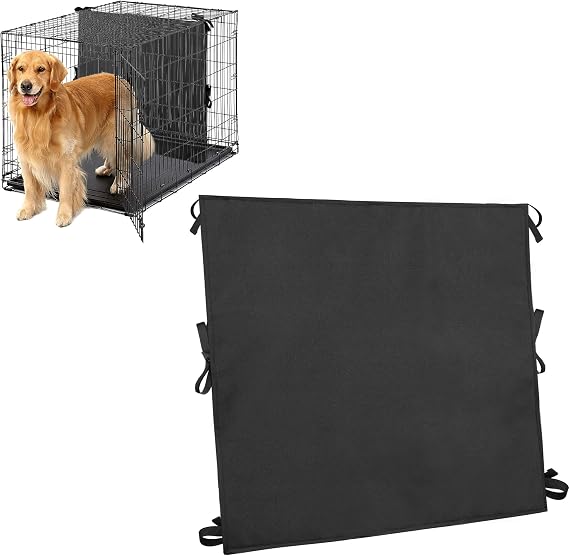 Soft Dog Crate Divider Panel for 36" Crate, Durable Thick Dog Kennel Divider with Ties, Black, 22.5" H x 24W, New