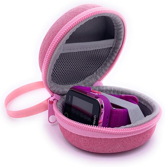 xcivi Hard EVA Carrying Case for VTech DX2 DX3 DX4 & Tobi Kids Smart Watch | Shock Water Crush Resistant, Built-in Lanyard + Carabiner, Multi-kids Watch Universal Fit, Case Only Smartwatch Excluded