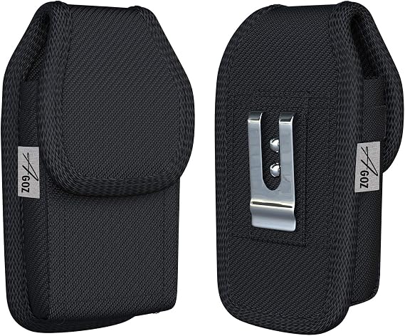 AGOZ Carrying Case for OUKITEL WP10, Rugged Belt Clip Pouch with Belt Loops, Metal Clip - 7"x3.7"x0.8"