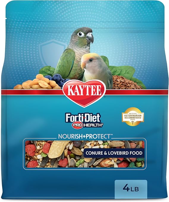 Kaytee Forti-Diet Pro Health Nourish+Protect Conure & Lovebird Food, 4 lb