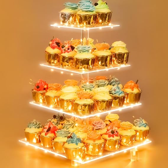 weddingwish 4 Tier Square & 4 Tier Yellow