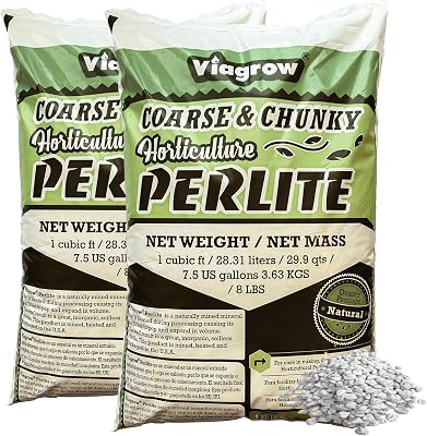 Viagrow Chunky Perlite 59 Quarts, 2 Cubic Feet, Planting Soil Additive and Growing Medium White