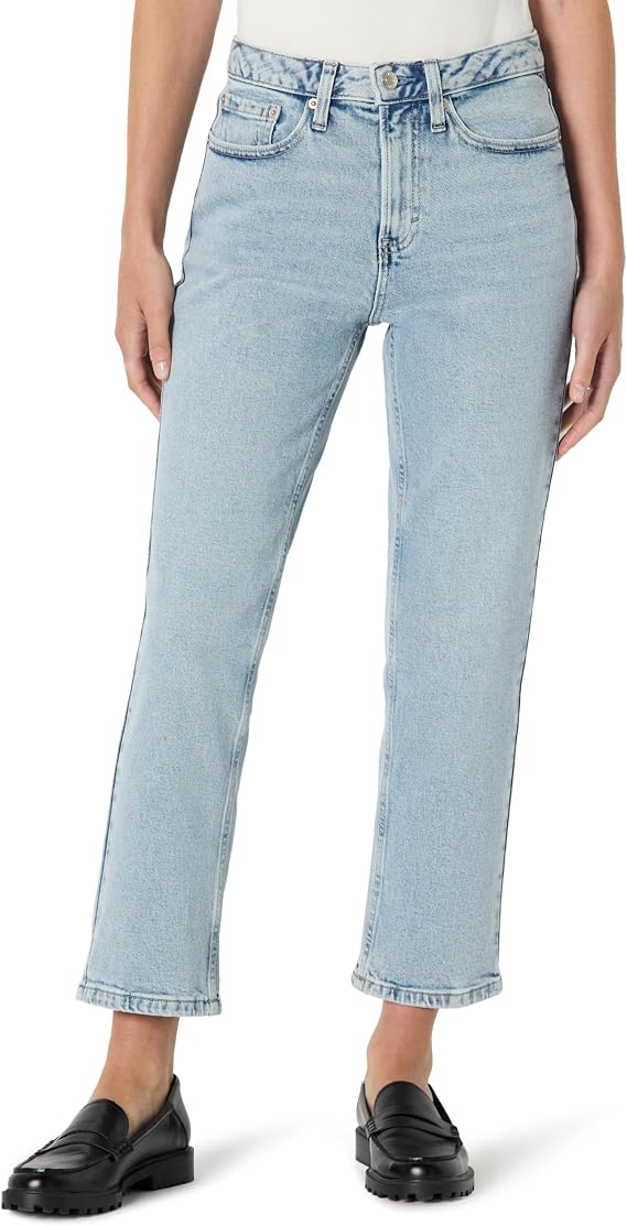 Amazon Essentials Women's High-Rise Straight Leg Jean
