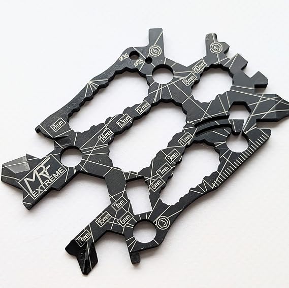 Extreme 40+ Tools Credit Card Multitool Titanium Wallet Multitool with Bottle Opener & Wrench Set Heavy-Duty EDC Pocket Tool, TSA Approved