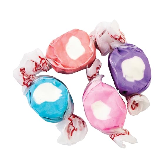 Taffy Town Saltwater Taffy - Berries & Creme | Gourmet | Nougat-Style Candy| Soft & Delicious| Sumer Snack Treats| Party Good Candies | 5 lbs