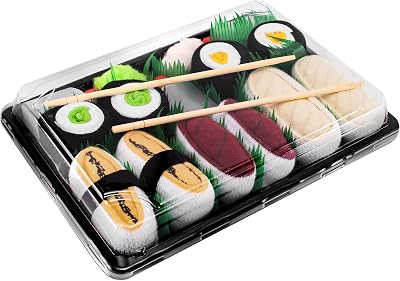 Rainbow Socks - Mens Womens - Sushi Socks Box Tamago Butterfish Tuna Maki - 5 Pairs