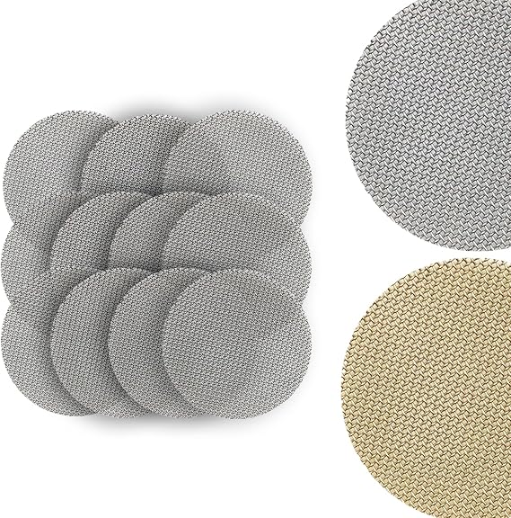 Genius TruTaste Pipe Screens - 12-Pack Stainless Steel Filters with Free 24K Gold Plated Screen, 3/4in Authentic Screens Pipe