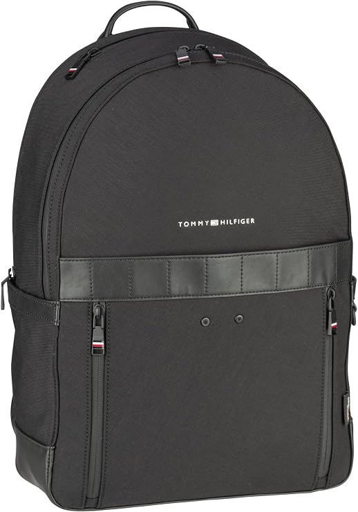 Tommy Hilfiger Black Nylon Backpack