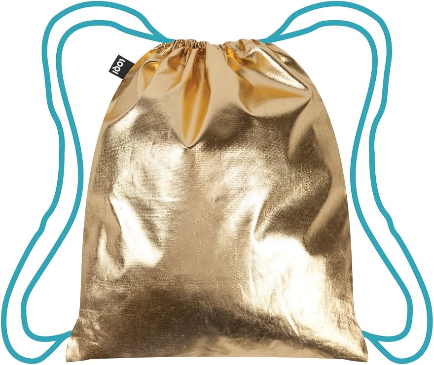 LOQI METALLIC Gold/Blue Backpack