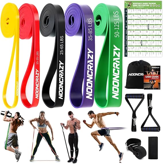 Resistance Bands Set, 5 Different Levels Pull Up Assistance Bands(8-125LB)