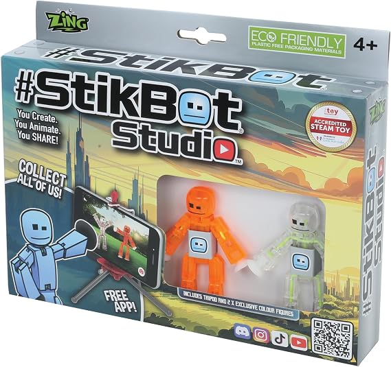 Zing StikBot S1003 Studio, Orange and White/Clear