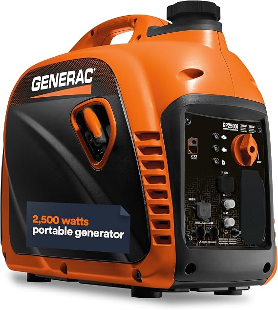 Generac 2,500 Running Watt Gas Powered Portable Inverter Generator