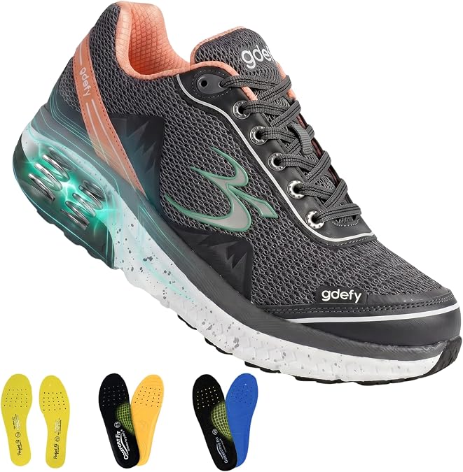 gdefy Orthopedic Shoes for Women with Arch Support and 3 Orthotic Insoles