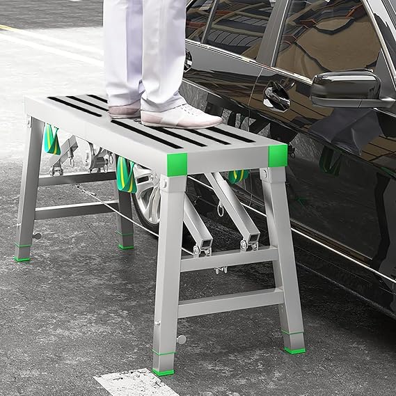 Steel Scaffolding, Heavy Duty Steel Scaffold, Multi Purpose Scaffold Ladder, Adjustable high Platform 11200 Pound Capacity, for Indoor & Outdoor Decoration Cleaning, Repairing,200x30cm