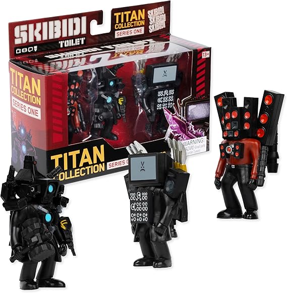 Skibidi Toilet Titan 3 Pack All-New Collectibles, Officially Licensed Skibidi Toilet Merch