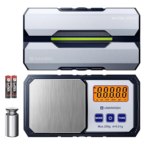 UNIWEIGH Digital Pocket Gram Scale 200g/0.01g Accuracy