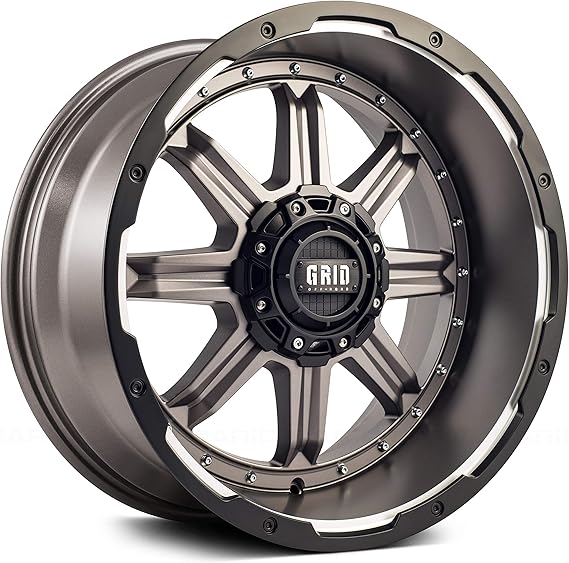 GD10 Custom Wheel - 18x9, 0 Offset, 6x139.7 Bolt Pattern, 106mm Hub - Matte Antracite with Black Lip Rim