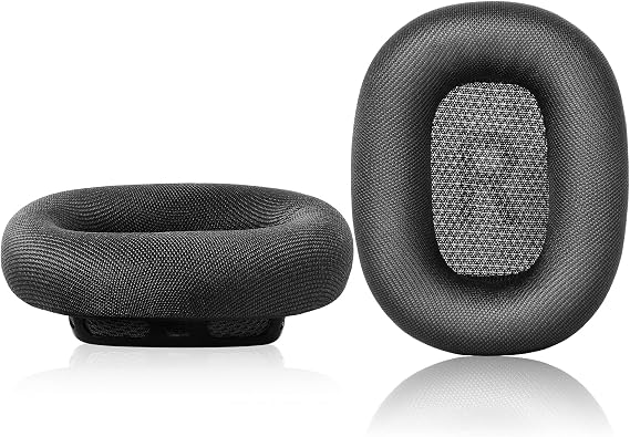 Replacement Memory Foam & Mesh Fabric Ear Cushion Pads Cover for Apple AirPods Max Headphone ONLY (Space Gray)