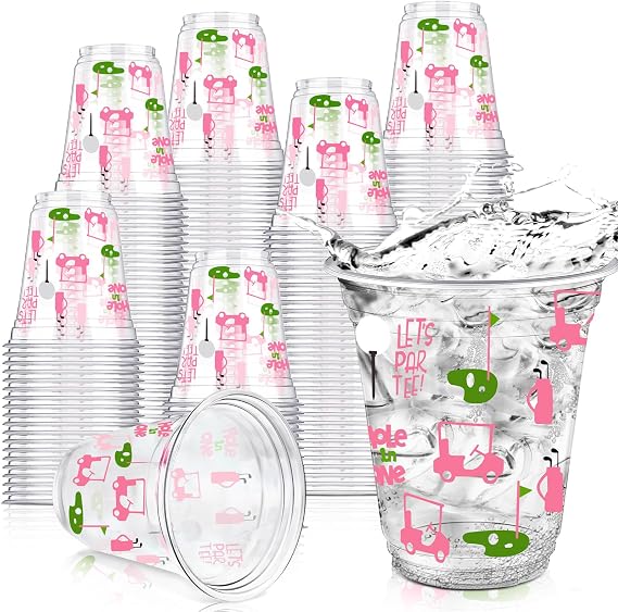 Qinyoung 50 Pcs Golf Party Cups Golf Themed Party Decorations