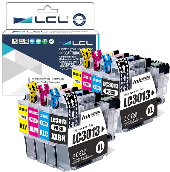 LCL Compatible LC3013 LC3011 LC3013XL LC-3013 Ink Cartridge Replacement for Brother MFC-J491DW MFC-J497DW MFC-J895DW MFC-J690DW (2 Black, 2 Cyan, 2 Magenta, 2 Yellow)