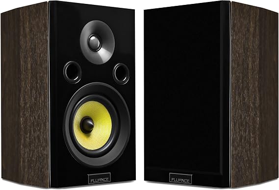 Fluance Signature HiFi 2-Way Bookshelf Surround Sound Speakers for 2-Channel Stereo Listening or Home Theater System - Natural Walnut/Pair (HFSW)