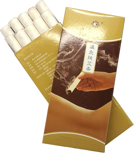 Pure Moxa Rolls for Mild Moxibustion - AcuTech Traditional Chinese Herbal Treatment (2 Box for 20 Rolls)