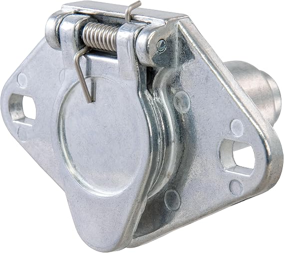 CURT 58090 Vehicle-Side 6-Pin Round Trailer Wiring Harness Socket