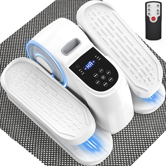 VIVURN 028 Under Desk Elliptical 12 Speed 5 Modes Motorized Leg Exerciser While Sitting for Seniors As Seen on TV Low Impact Electric Pedal Exerciser with Non-Slip Mat Quiet for Home and Office