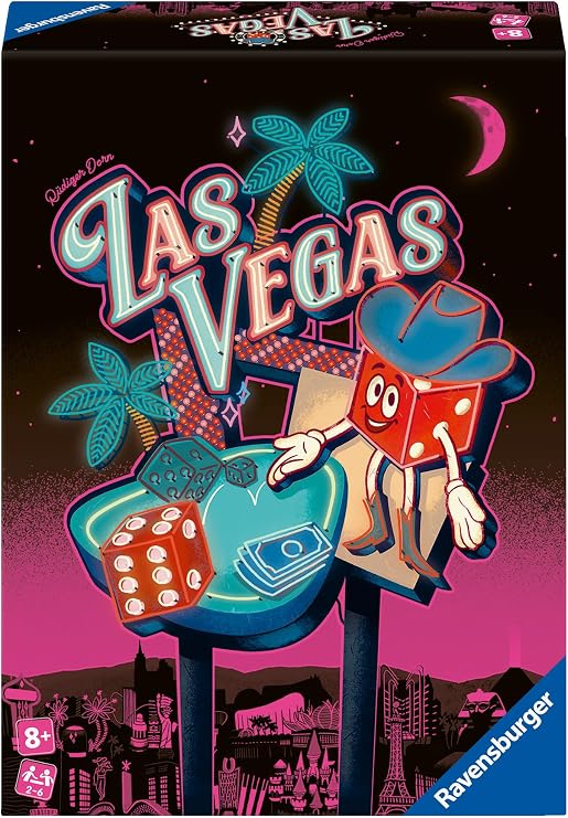 Ravensburger Las Vegas Board Game Dice-Rolling Casino Strategy Game for 2-6 Players - Interactive Push Your Luck Fun for Ages 8+