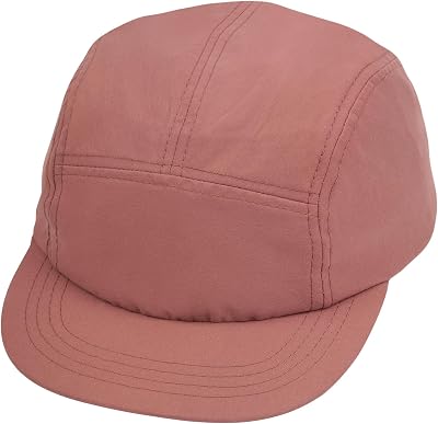 CLAPE 5 Panel Hat for Men, Quick Drying Sun Hat Unique Design Short Brim Bump Cap