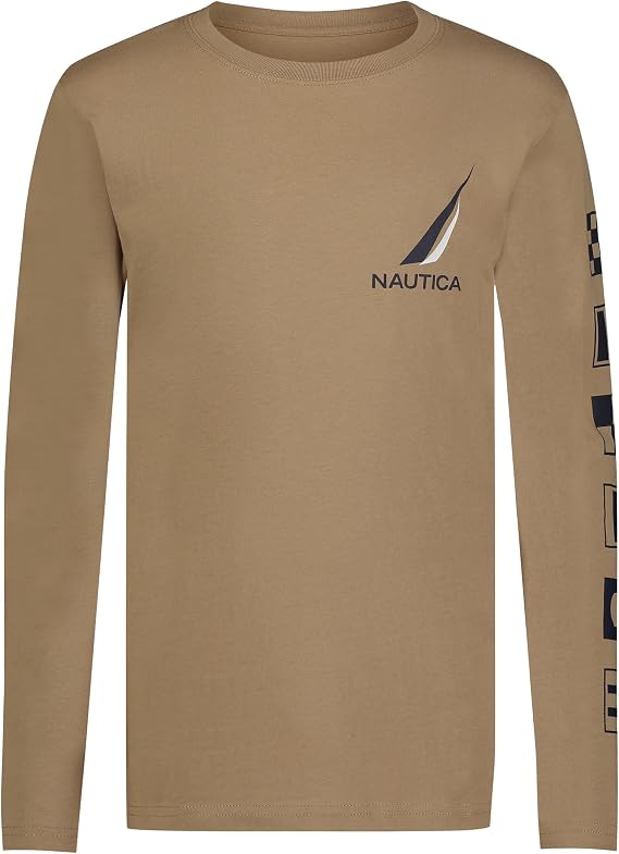 Nautica Boys' Long Sleeve Screen Print Graphic T-Shirt
