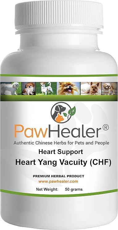 PawHealer Heart Support - Heart-Yang Vacuity (CHF) - 50 Grams - Coughing, Gagging, Wheezing Due to Heart Condition - 50 Grams-Herbal Powder-Remedy for Dogs & Pets.....
