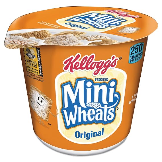 Kellogg's Breakfast Cereal, Frosted Mini Wheats, Single-Serve, 6 Cups/Box