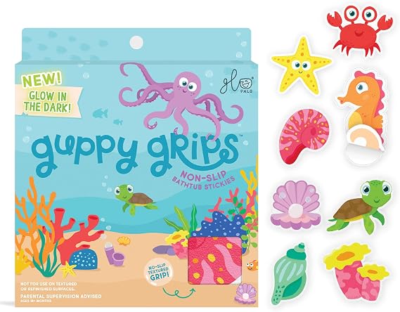 Glo Pals Glow-in-The-Dark Grips Bathtub Stickers for Kids
