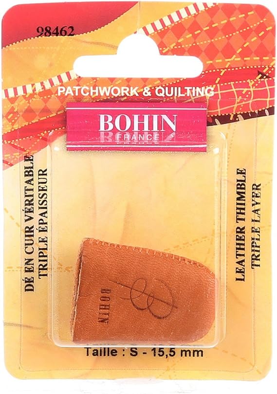 Bohin LEATHER THIMBLE TRIPLE LAYER Sz S