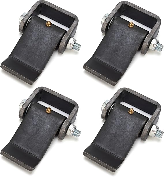 Dump Trailer Hinges with Zerk Grease Fitting, Raw Finish is Easy to Weld on Trailer Hinges, Trailer Ramp Hinge Trailer Hinges for Dump Trailers, Trucks and BBQ Smokers, 4 Pack