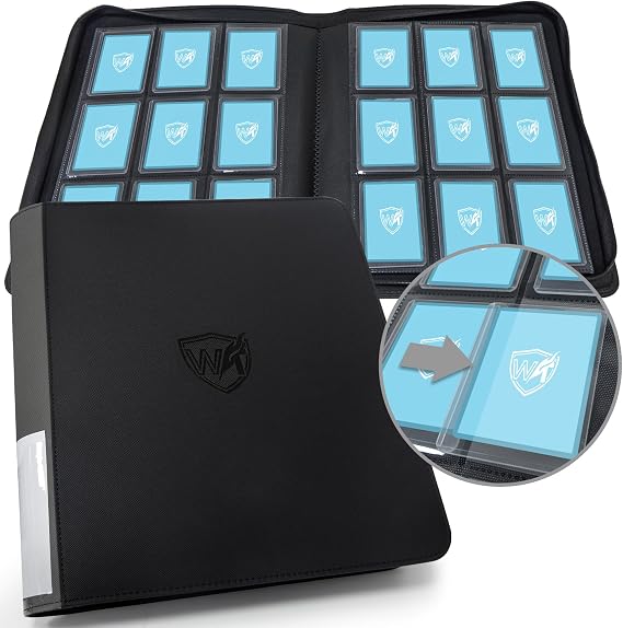 Top Loader Binder 9 Pocket, Holds 360 Toploaders,Ringless Side Loading,S585