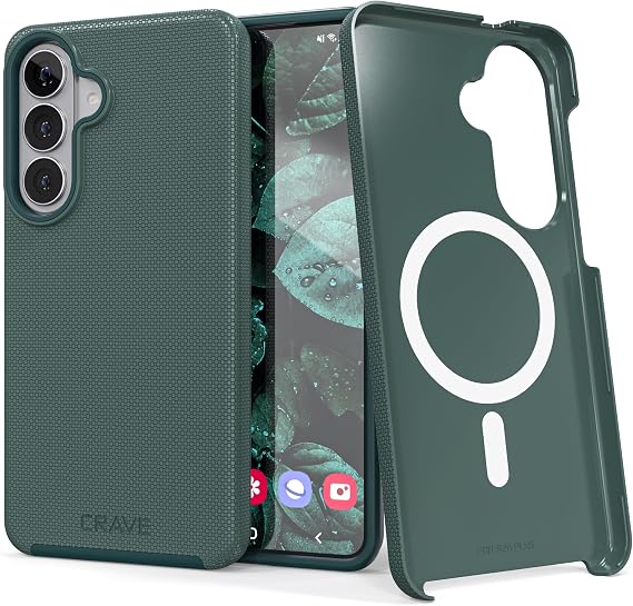 Crave for Samsung Galaxy S26 Plus Case, Compatible with MagSafe Shockproof Protection Dual Layer Case for Samsung Galaxy S26 Plus (6.7 inch) - Forest Green