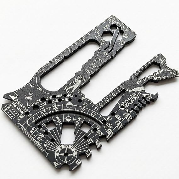 Universal 4.0 – 80+ Tools Credit Card Multitool – Titanium Grade 5 Tool Card with Ruler & Bottle Opener, Wrenches, Bit Driver & Pry Bar – TSA Compliant