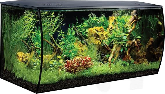 Fluval Flex 32.5 Aquarium Kit - Fish Tank for Fish & Plants -  with LED Lights, Filtration System & More - 32.5" x 15.75" x 15.35" - 123 L, 32.5 Gal. - Black