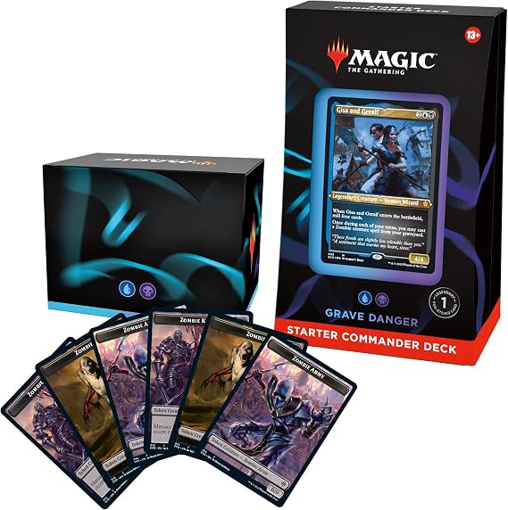 Magic: The Gathering Starter Commander Deck Grave Danger (Blue-Black) | Ready-to-Play Deck for Beginners and Fans | Ages 13+ | Collectible Card Games