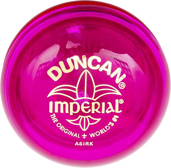 Duncan Toys Imperial Yo-Yo, Beginner Yo-Yo with String, Steel Axle and Plastic Body, Fuschia