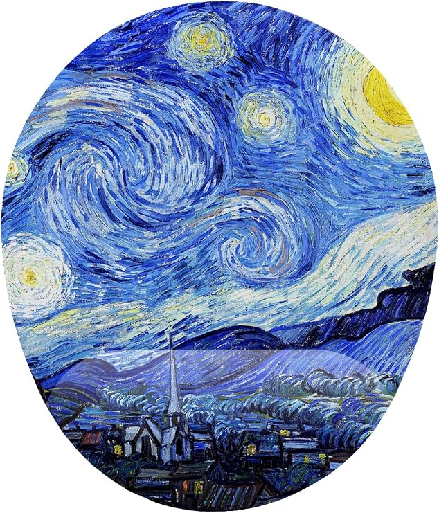 Van Gogh Starry Night Bilek Destekli Mouse Pad
