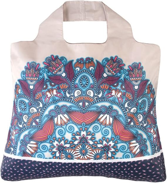 Envirosax Blue Floral Rolling Stone Reusable Shopping Bag